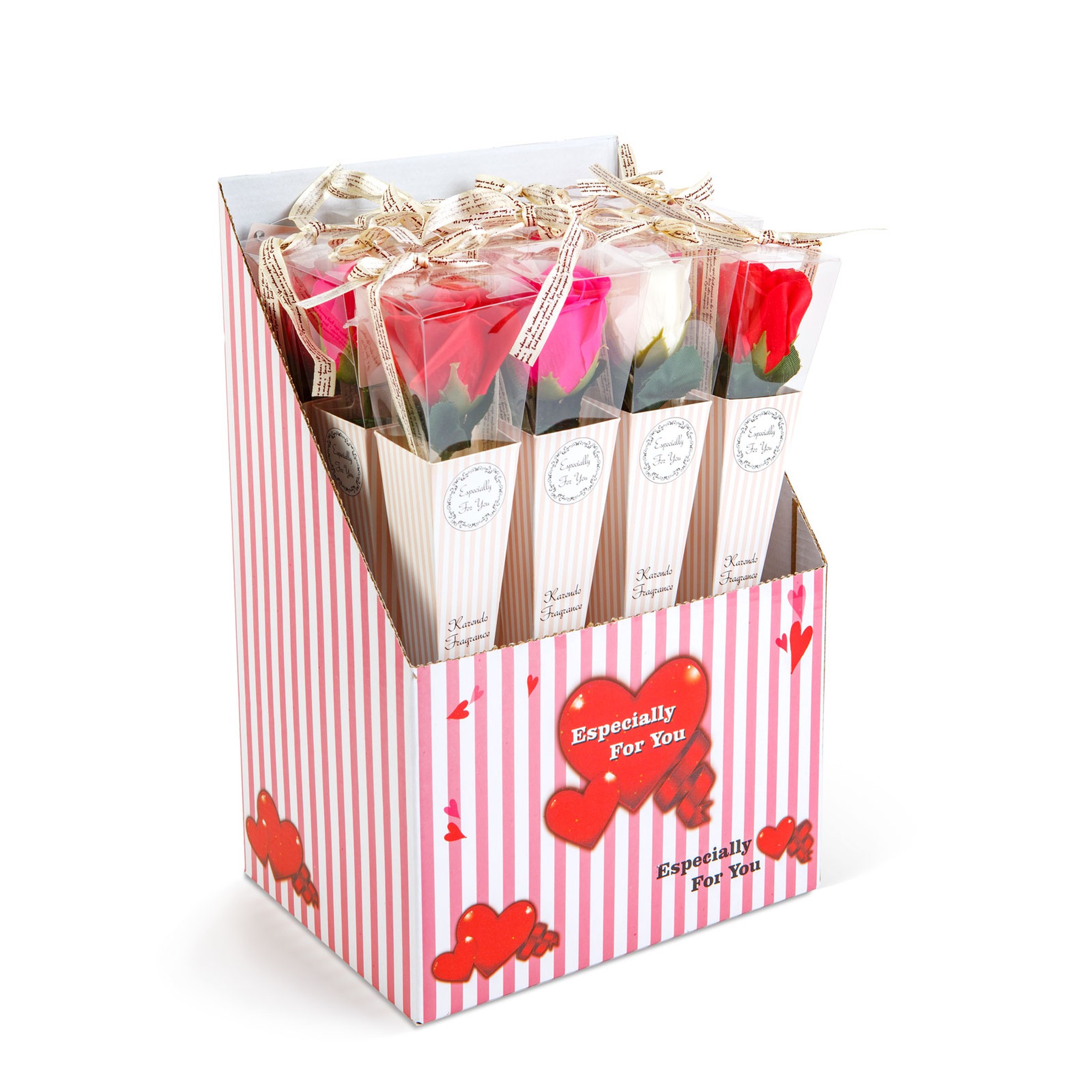 Decor cu trandafiri artificiali - 3 culori - 5 x 5 x 30 cm Best CarHome