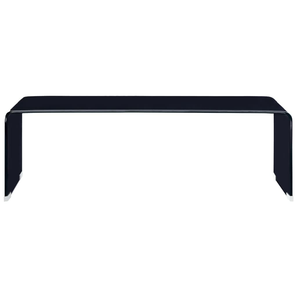Măsuță de cafea, negru, 98x45x31 cm, sticlă securizată  GartenMobel Dekor