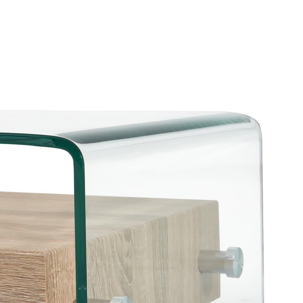 Măsuță de cafea, transparent, 98x45x31 cm, sticlă securizată GartenMobel Dekor
