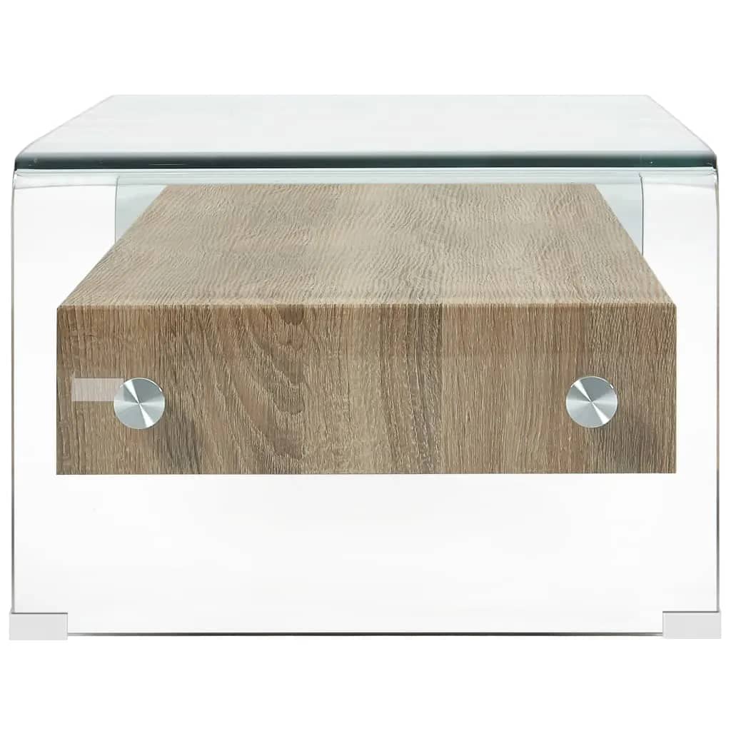 Măsuță de cafea, transparent, 98x45x31 cm, sticlă securizată GartenMobel Dekor