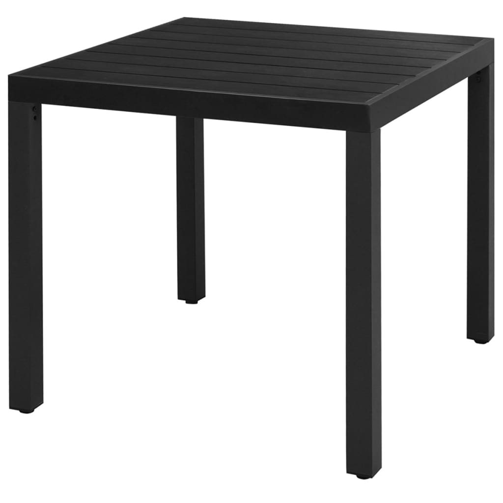 Set mobilier masă de grădină, 3 piese, negru, ratan PVC GartenMobel Dekor