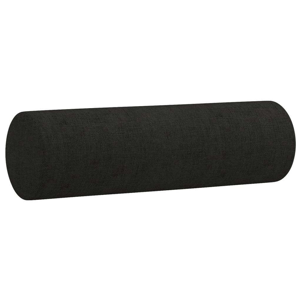 Canapea cu 2 locuri cu pernuțe, negru, 120 cm, textil GartenMobel Dekor
