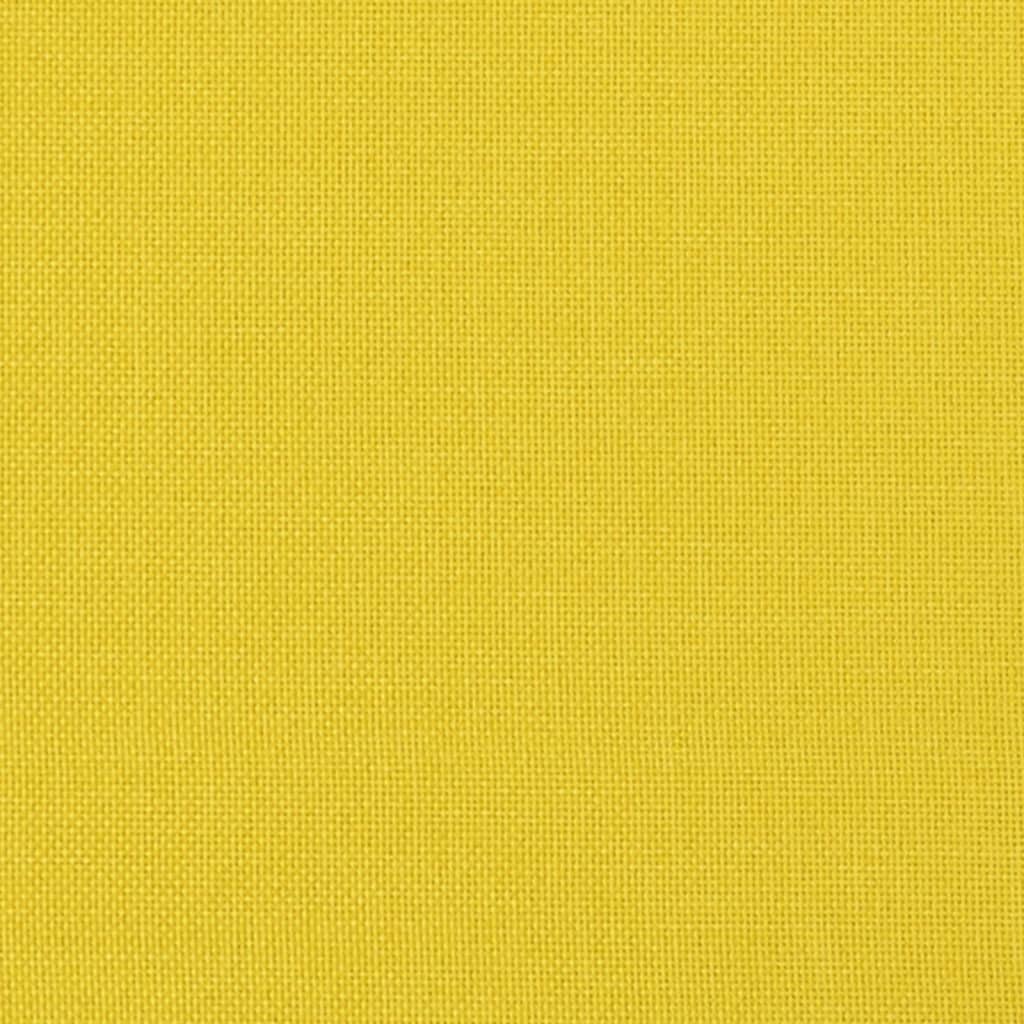 Canapea cu 3 locuri cu pernuțe, galben deschis, 180 cm, textil GartenMobel Dekor