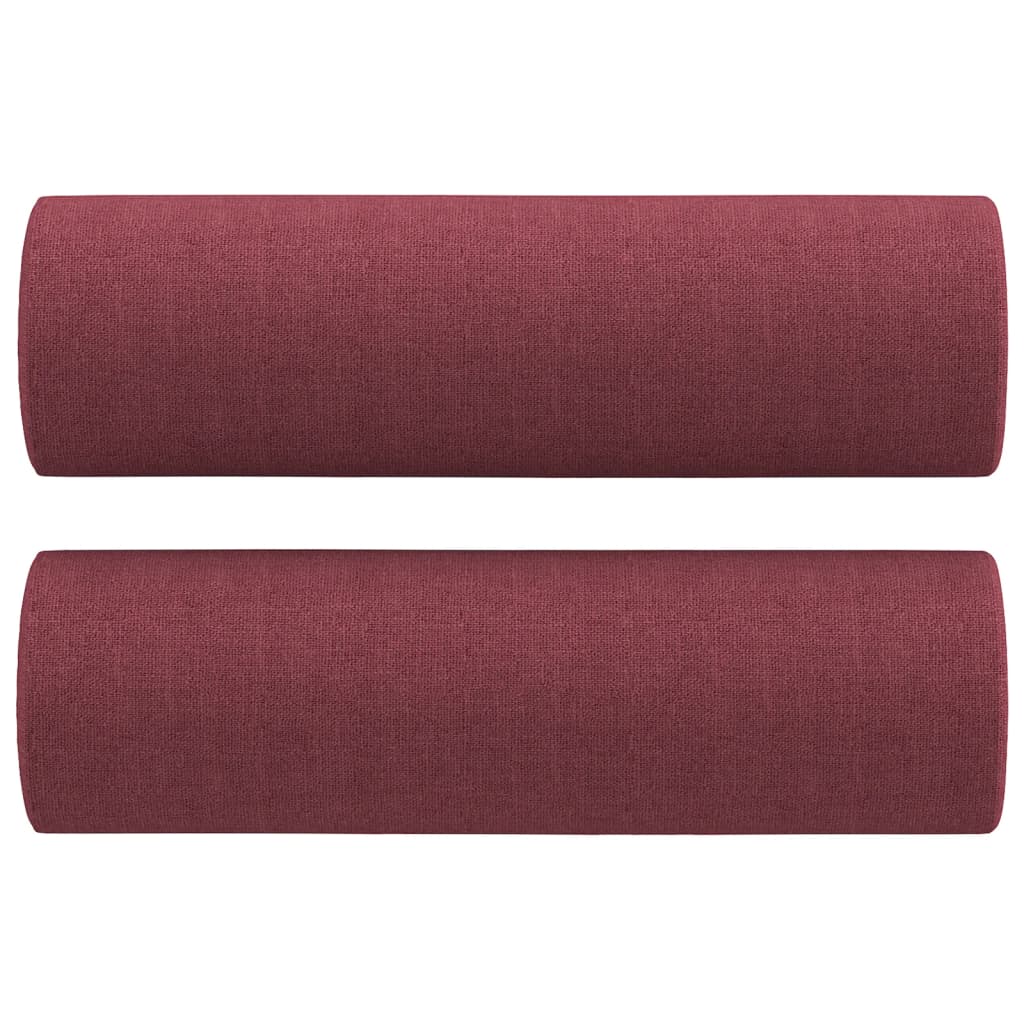Canapea cu 3 locuri cu pernuțe, roșu vin, 180 cm, textil GartenMobel Dekor
