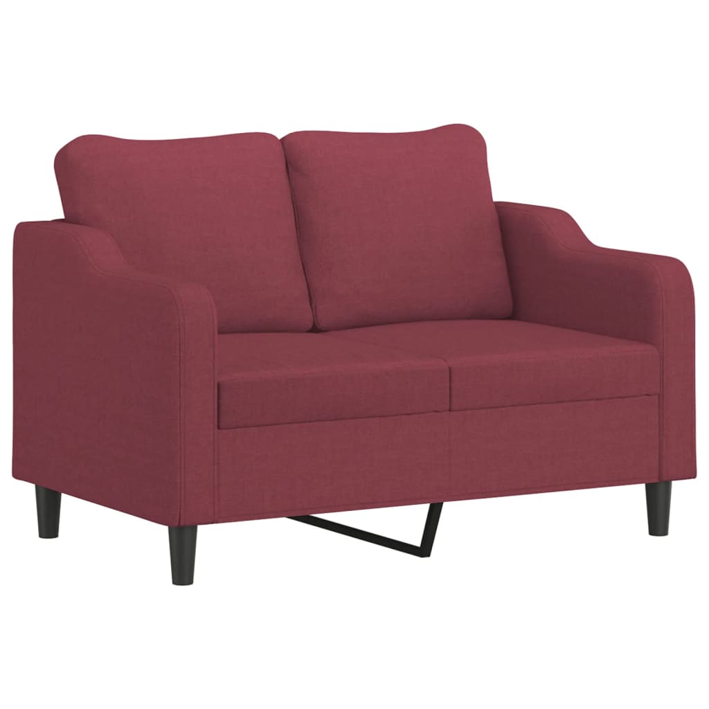 Set canapea cu perne, 4 piese, roșu vin, material textil GartenMobel Dekor
