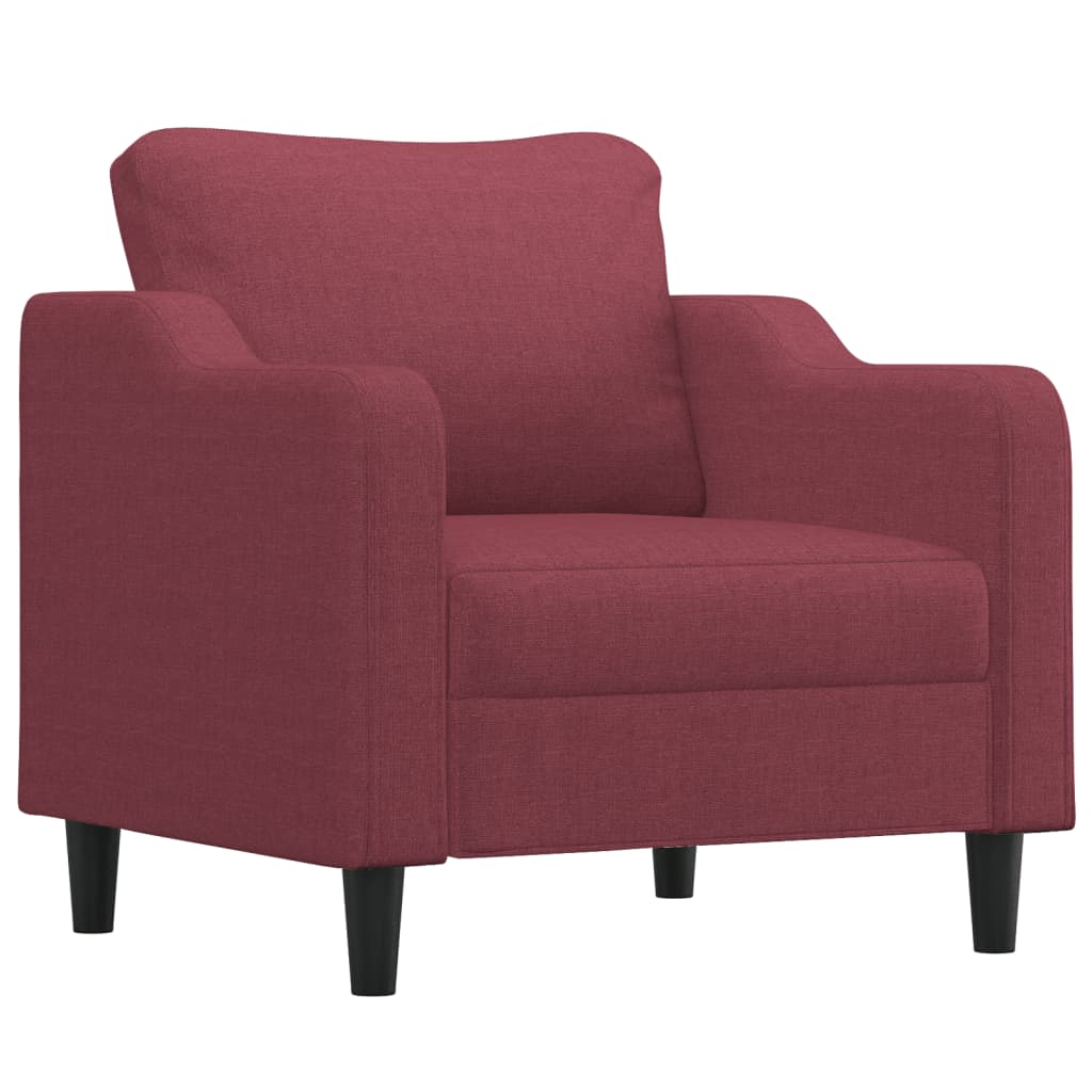 Set canapea cu perne, 4 piese, roșu vin, material textil GartenMobel Dekor
