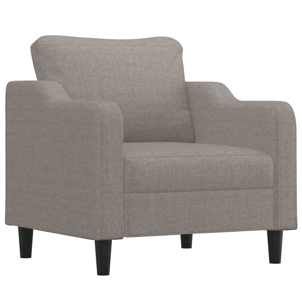 Set de canapele cu perne, 4 piese, gri taupe, textil GartenMobel Dekor
