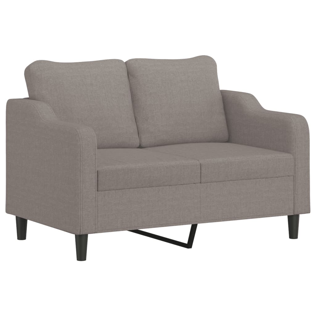 Set de canapele cu perne, 4 piese, gri taupe, textil GartenMobel Dekor