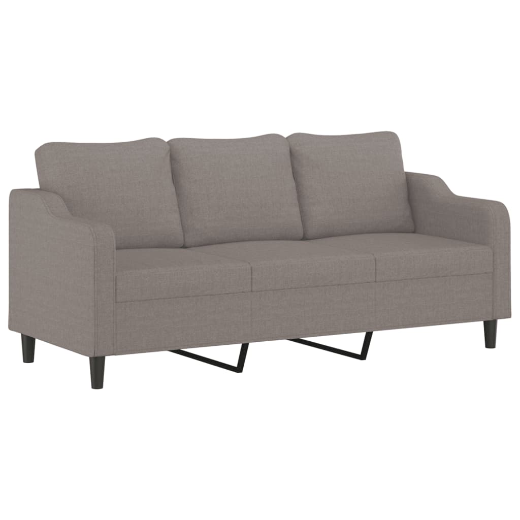 Set de canapele cu perne, 4 piese, gri taupe, textil GartenMobel Dekor