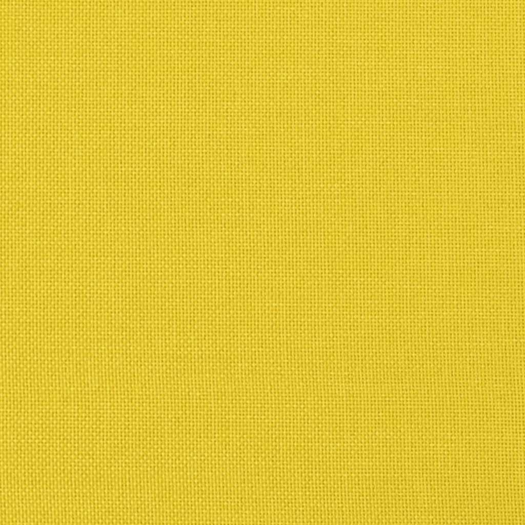 Canapea cu 3 locuri cu pernuțe, galben deschis, 210 cm, textil GartenMobel Dekor