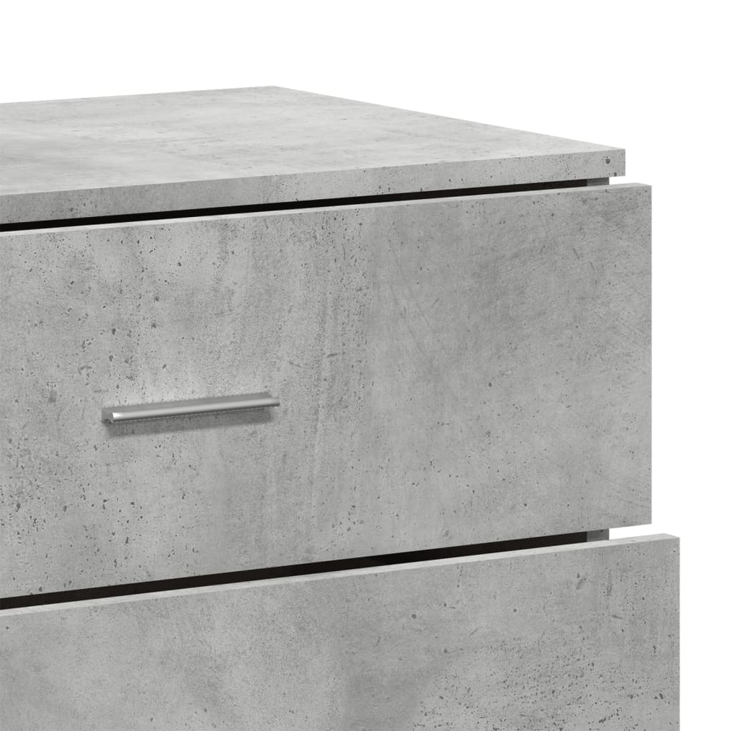 Dulapuri, 2 buc., gri beton, 60x39x80 cm, lemn prelucrat GartenMobel Dekor