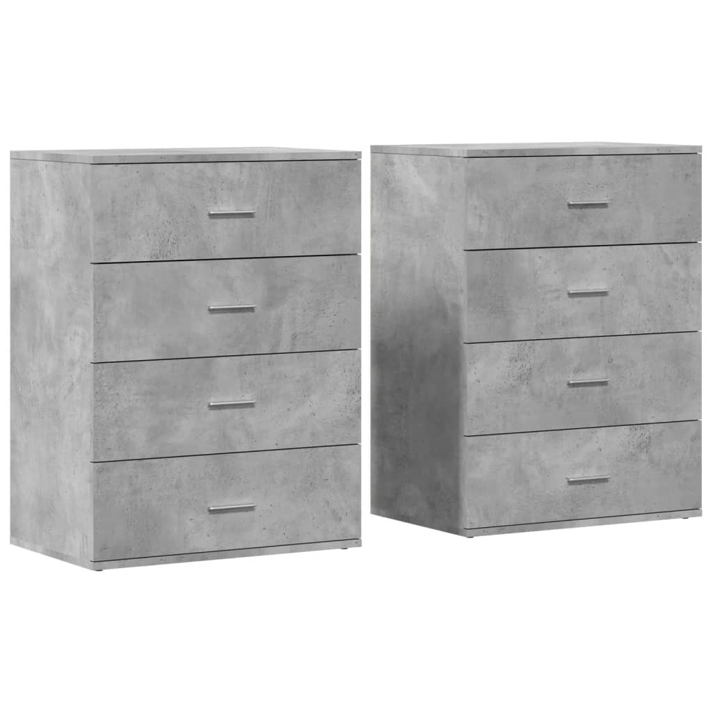 Dulapuri, 2 buc., gri beton, 60x39x80 cm, lemn prelucrat GartenMobel Dekor