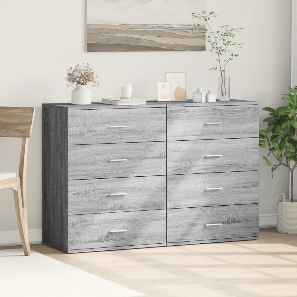 Dulapuri, 2 buc., gri sonoma, 60x39x80 cm, lemn prelucrat GartenMobel Dekor