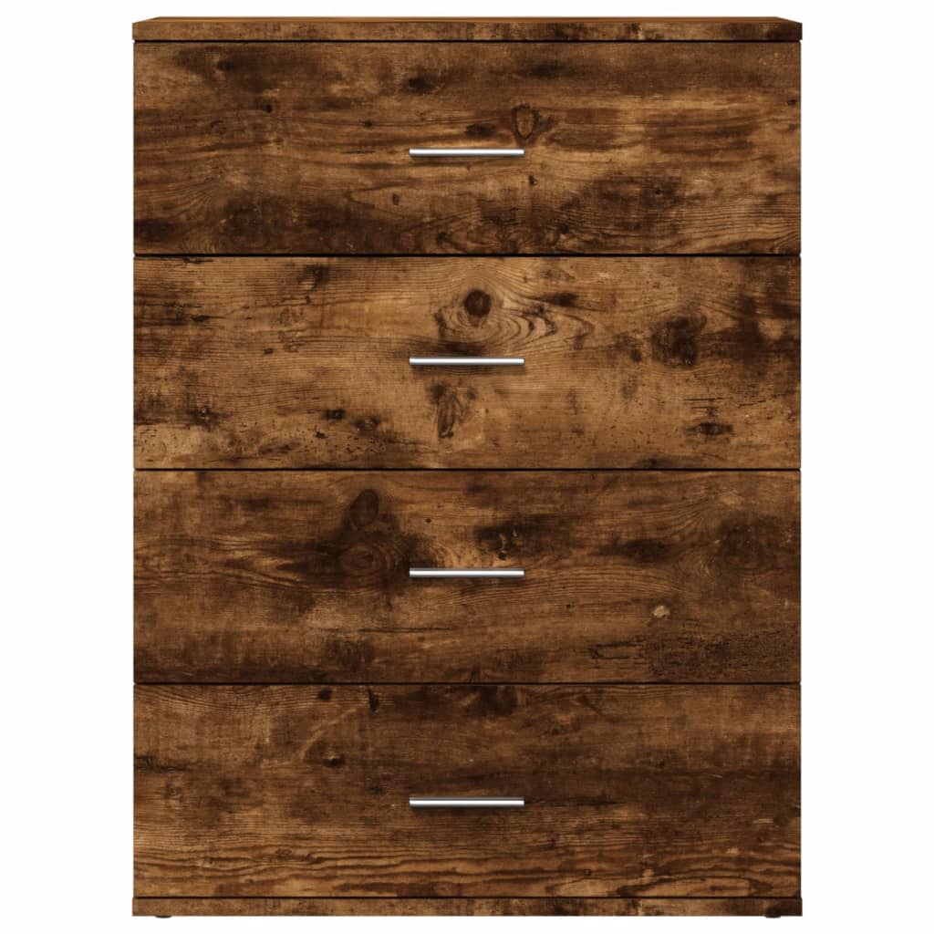 Dulapuri, 2 buc., stejar fumuriu, 60x39x80 cm, lemn prelucrat GartenMobel Dekor