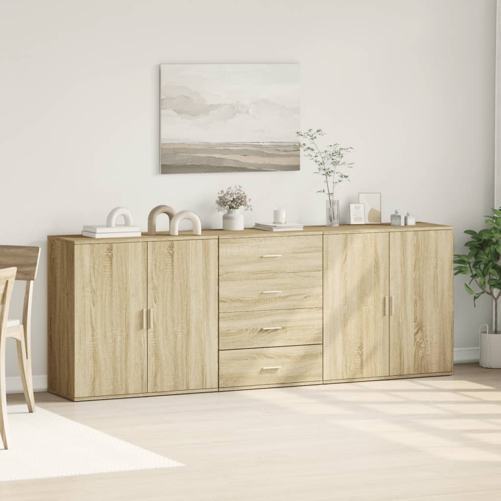 Servante, 3 piese, stejar sonoma, lemn prelucrat GartenMobel Dekor