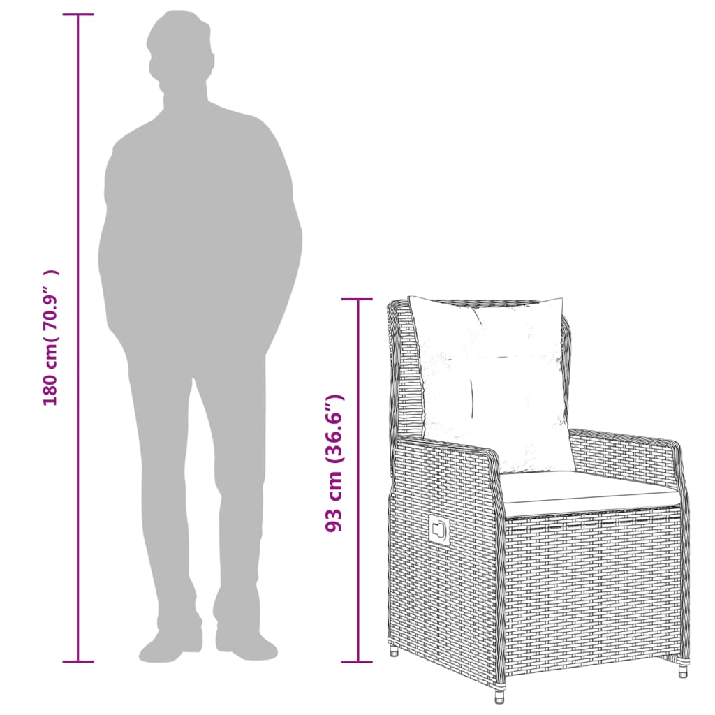 Set mobilier de grădină cu perne, 5 piese, bej, poliratan GartenMobel Dekor