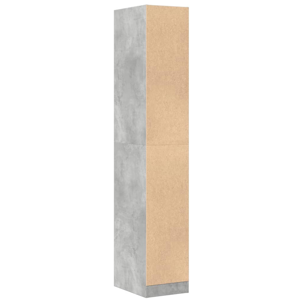 Dulap de farmacie, gri beton, 30x41x174,5 cm, lemn prelucrat GartenMobel Dekor