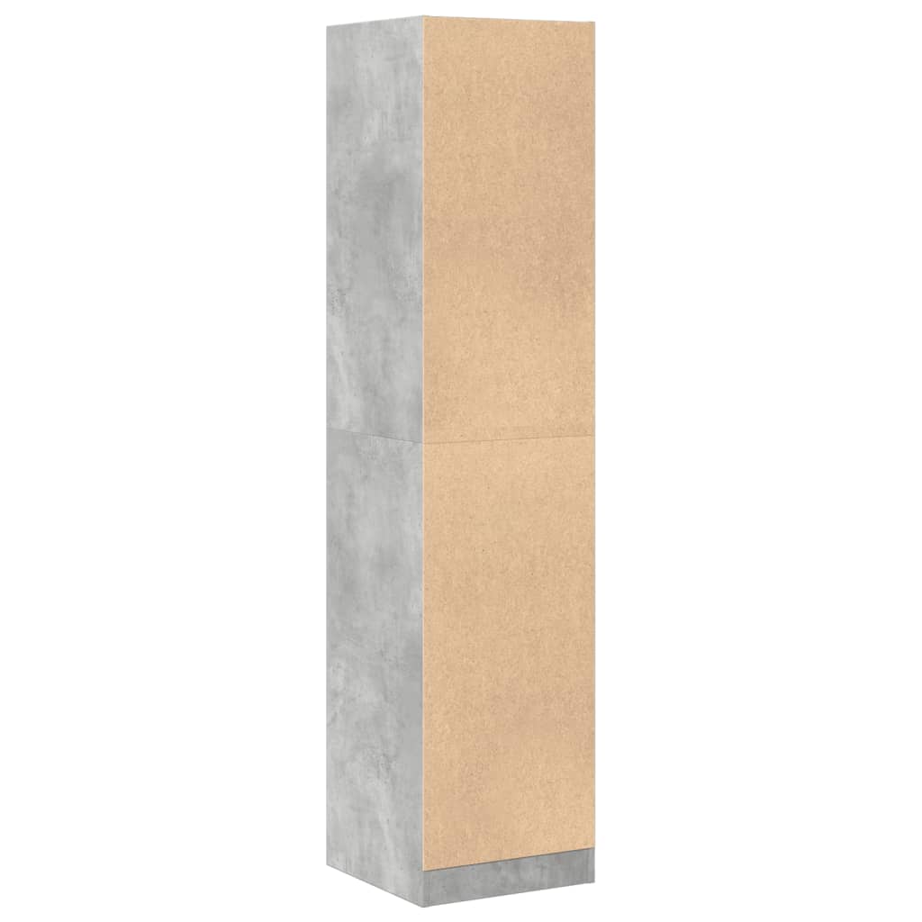 Dulap de farmacie, gri beton, 40x41x174,5 cm, lemn prelucrat GartenMobel Dekor