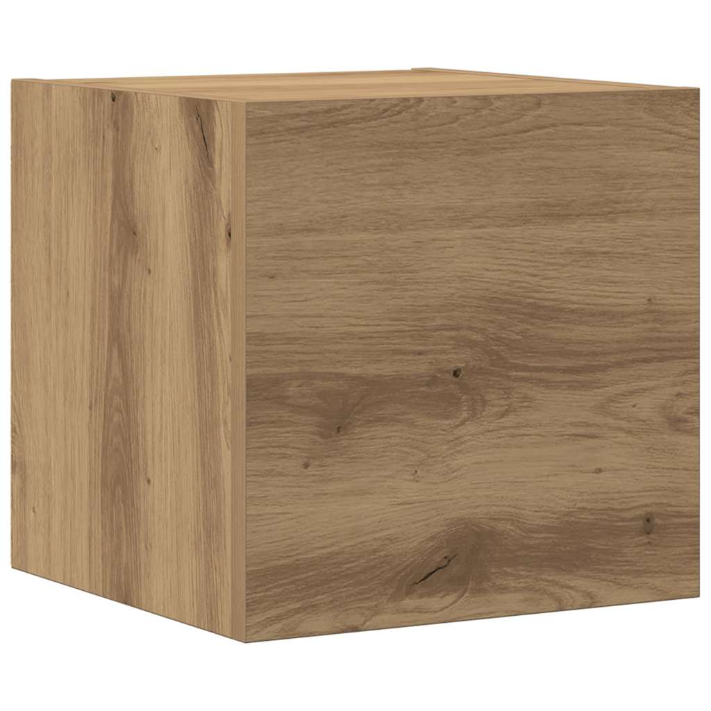 Set dulap TV 8 piese montat pe perete Stejar artizanal GartenMobel Dekor