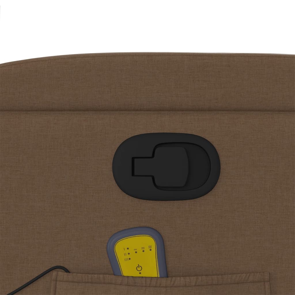 Fotoliu de masaj rabatabil, maro, material textil GartenMobel Dekor