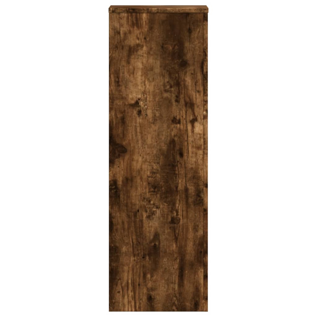 Suport de plante, stejar fumuriu, 33x33x100 cm, lemn prelucrat GartenMobel Dekor