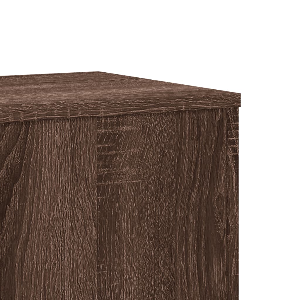 Suport de plante, stejar maro, 33x33x100 cm, lemn prelucrat GartenMobel Dekor