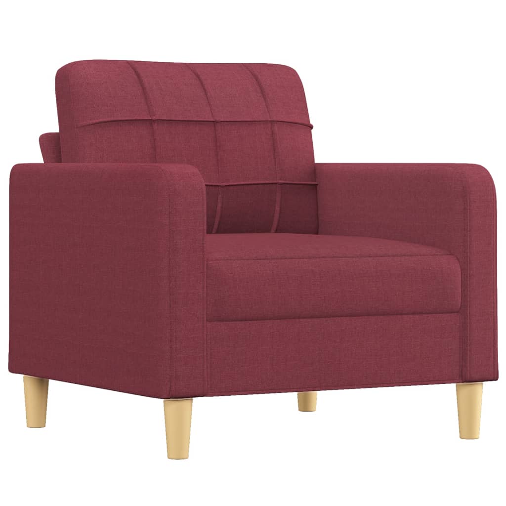 Set canapea cu perne, 4 piese, roșu vin, material textil GartenMobel Dekor