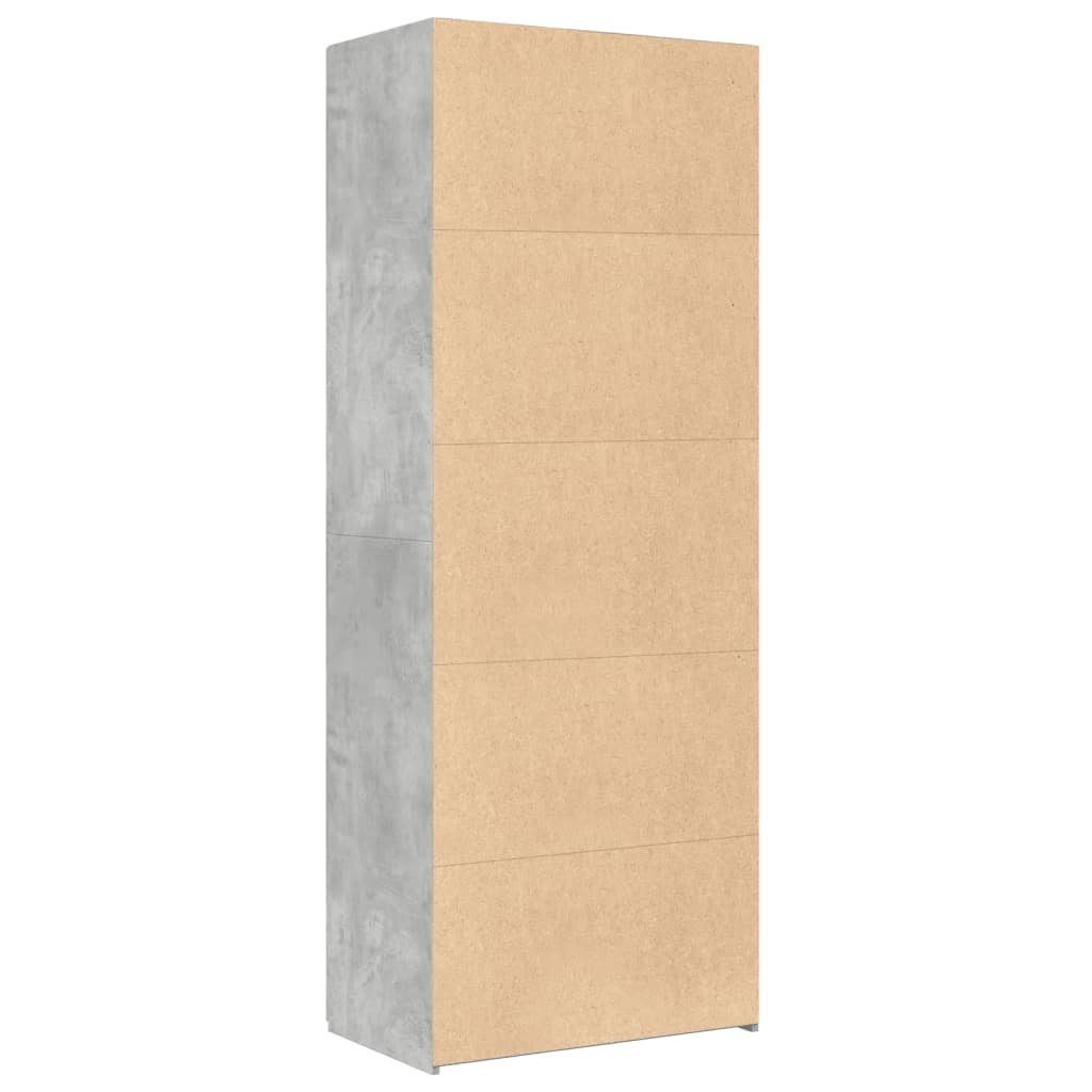 Dulap înalt, gri beton, 70x42,5x185 cm, lemn prelucrat GartenMobel Dekor