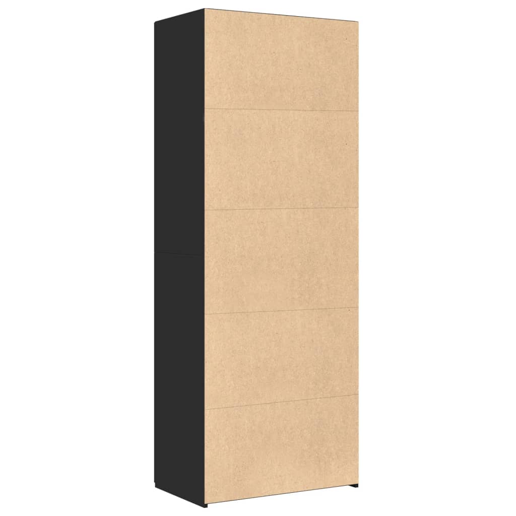 Dulap înalt, negru, 70x42,5x185 cm, lemn prelucrat GartenMobel Dekor