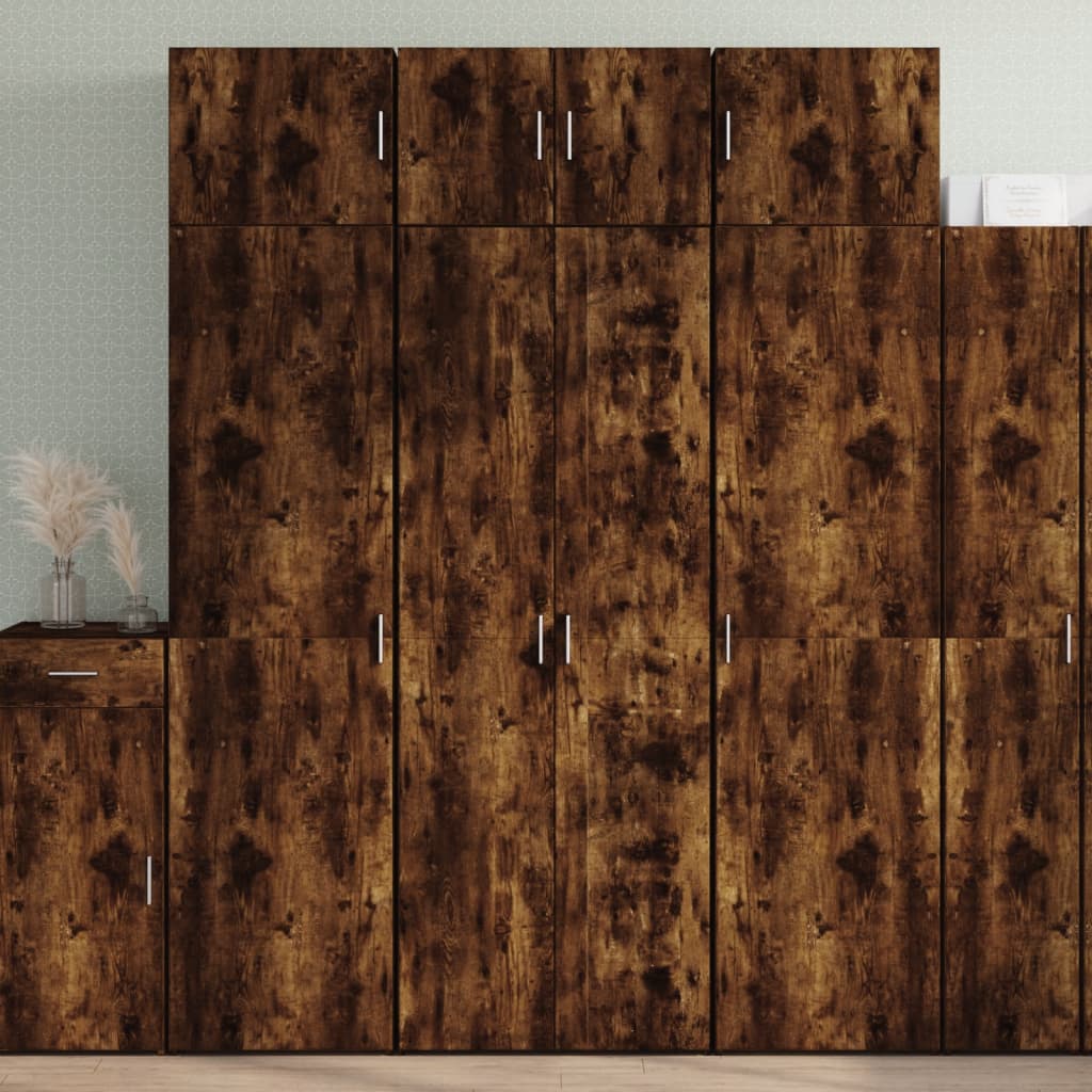 Dulap înalt, stejar fumuriu, 70x42,5x185 cm, lemn prelucrat GartenMobel Dekor