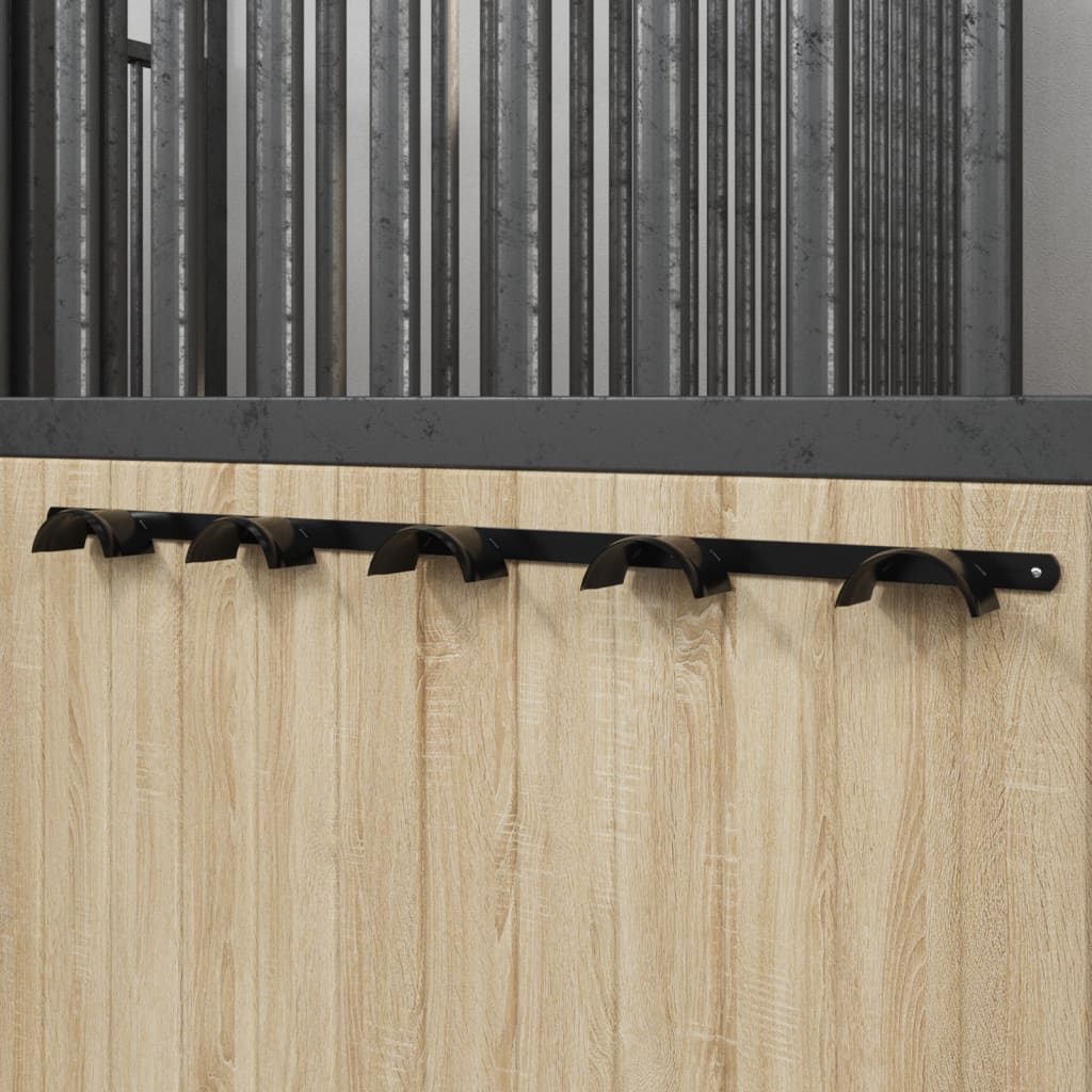 Cuier de căpăstru pentru 5 căpestre, negru, fier GartenMobel Dekor