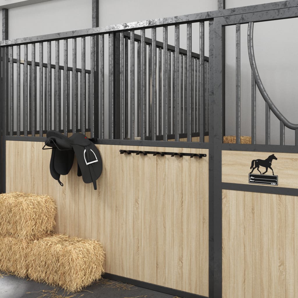 Cuier de căpăstru pentru 5 căpestre, negru, fier GartenMobel Dekor