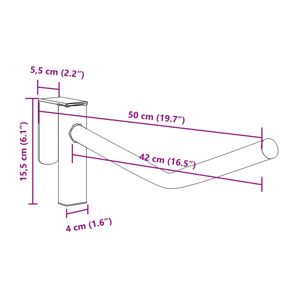 Suport șa cu cârlig de căpăstru, negru, fier, portabil, un braț GartenMobel Dekor