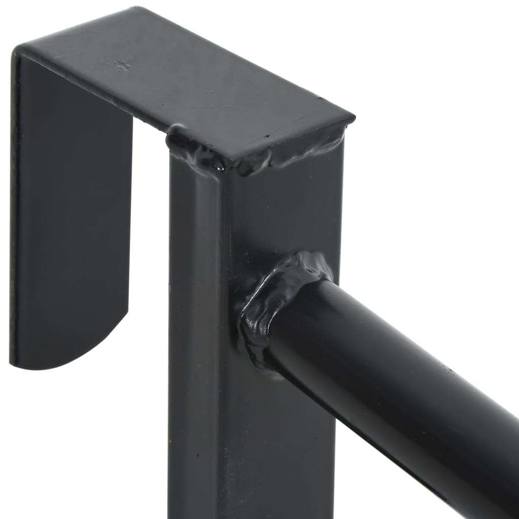 Suport șa cu cârlig de căpăstru, negru, fier, portabil, un braț GartenMobel Dekor