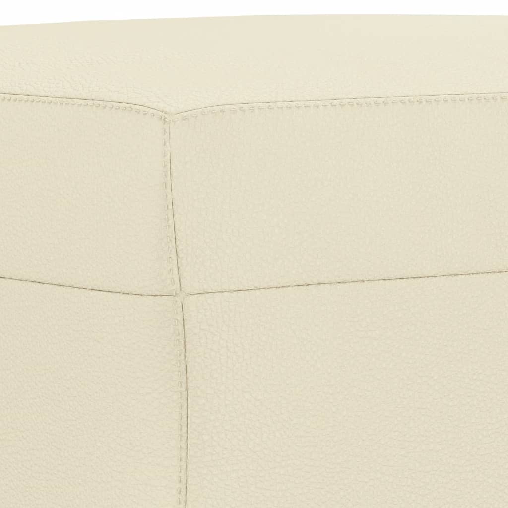 Set de canapele cu perne, 3 piese, crem, piele ecologică GartenMobel Dekor