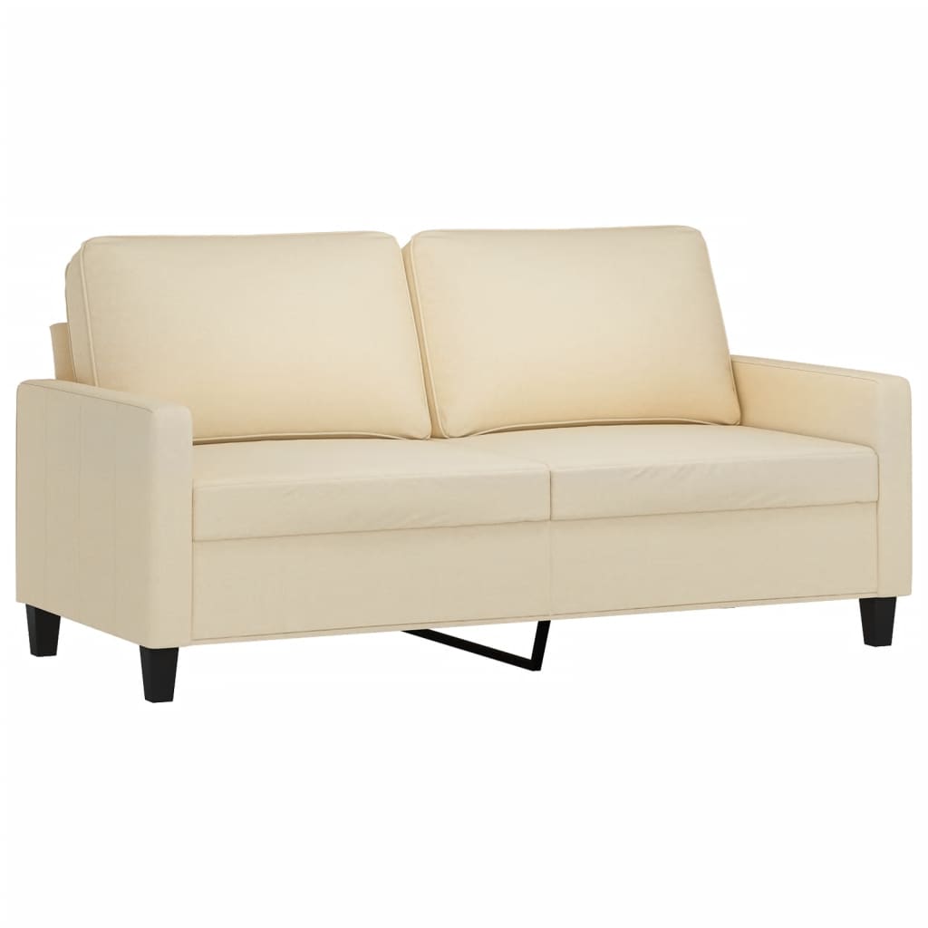 Set de canapele cu perne, 3 piese, crem, textil GartenMobel Dekor