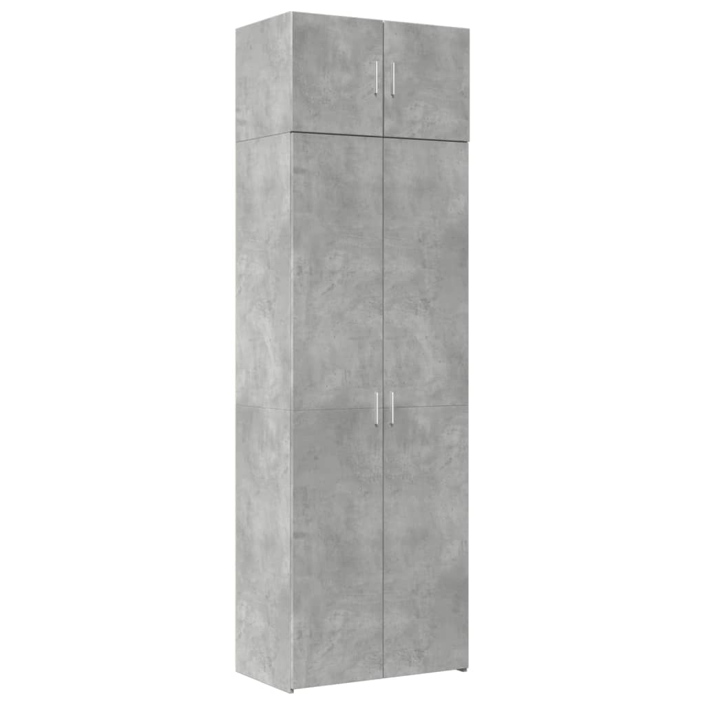Dulap de depozitare, gri beton, 70x42,5x225 cm, lemn prelucrat GartenMobel Dekor