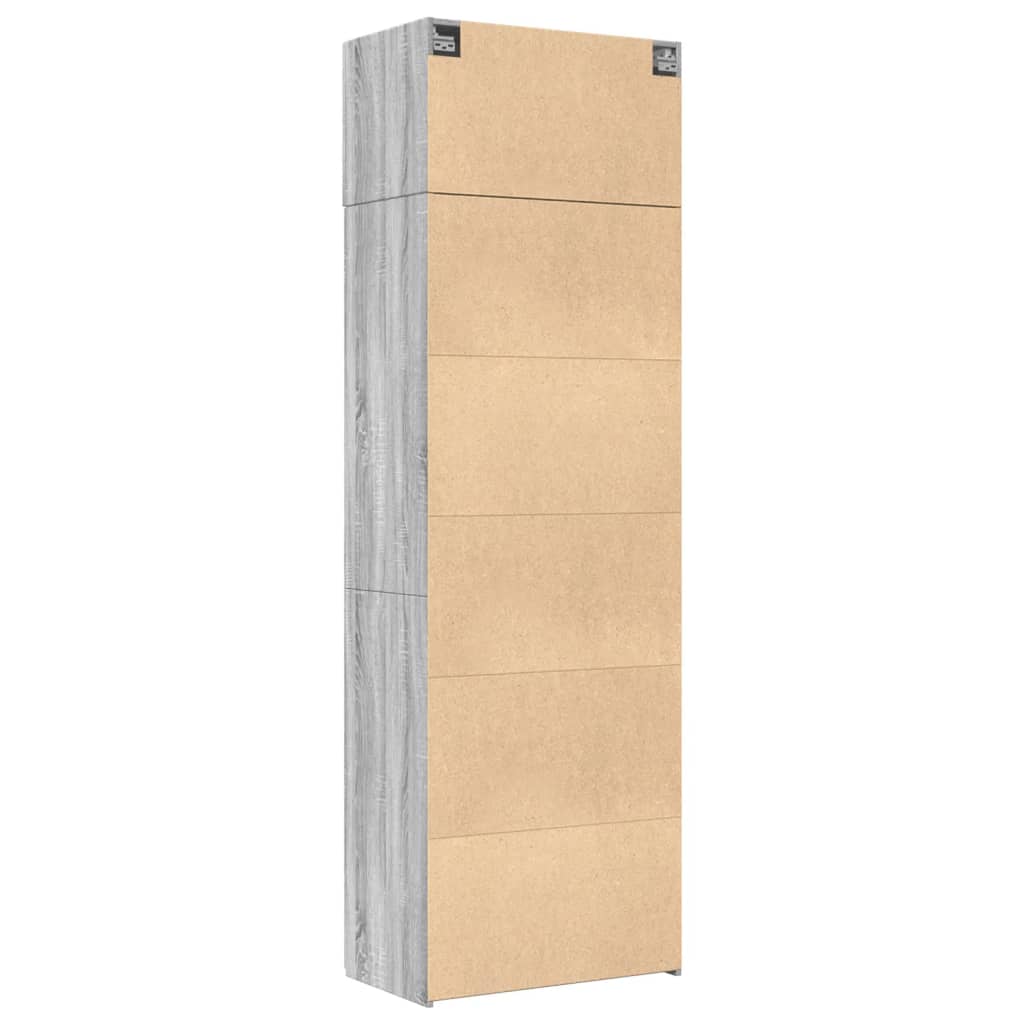 Dulap de depozitare, sonoma gri, 70x42,5x225, lemn prelucrat GartenMobel Dekor