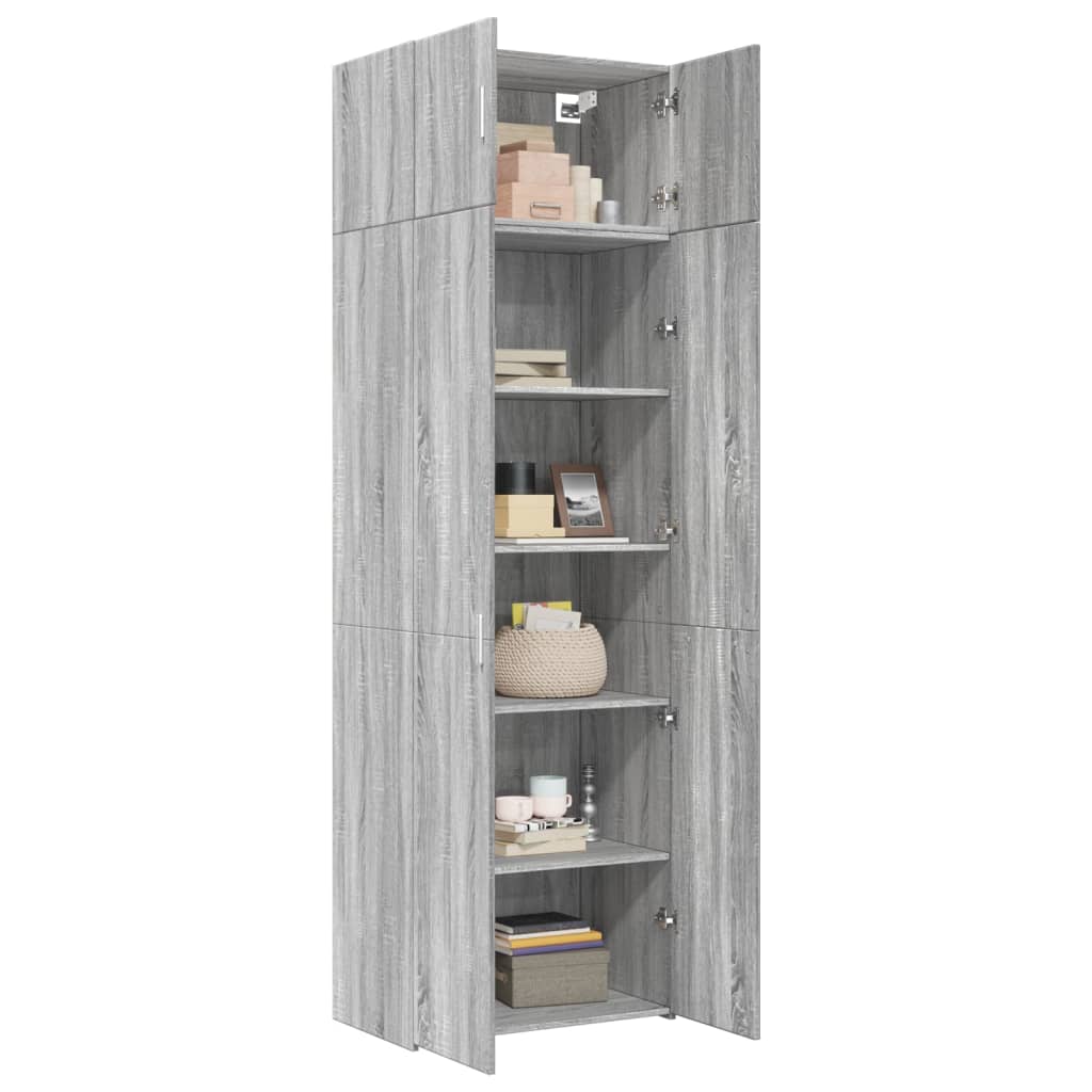 Dulap de depozitare, sonoma gri, 70x42,5x225, lemn prelucrat GartenMobel Dekor