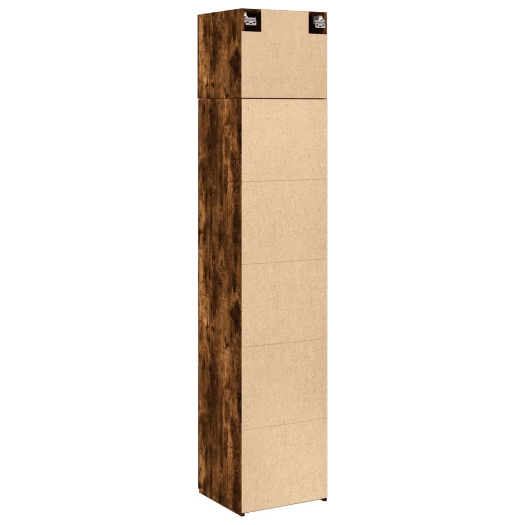 Dulap de depozitare slim, stejar fumuriu, 45x42,5x225 cm, lemn GartenMobel Dekor