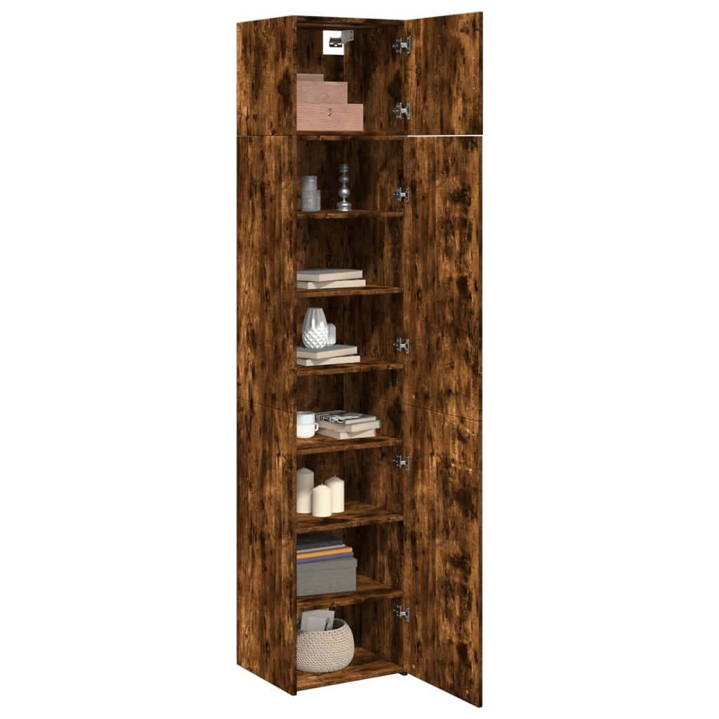 Dulap de depozitare slim, stejar fumuriu, 45x42,5x225 cm, lemn GartenMobel Dekor