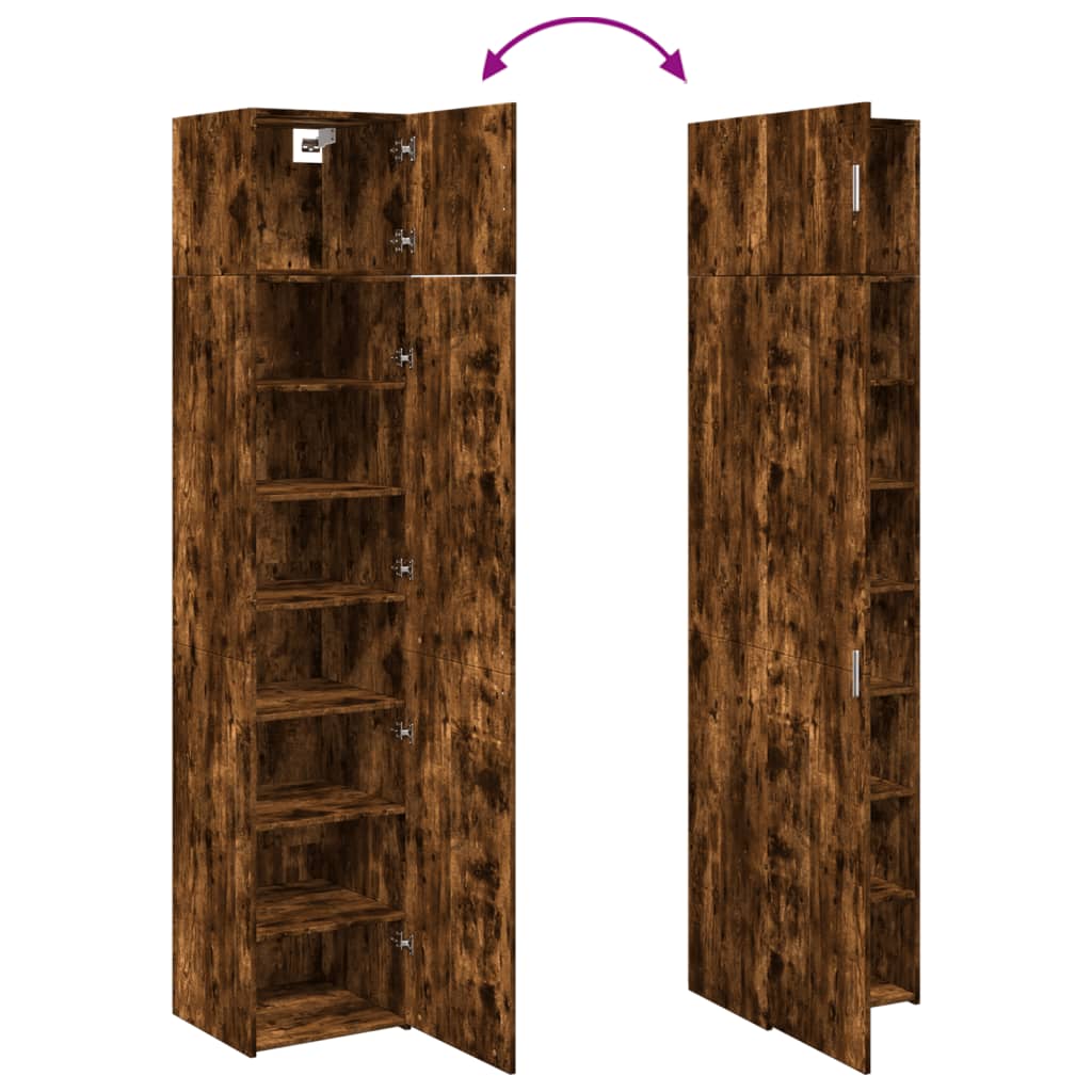 Dulap de depozitare slim, stejar fumuriu, 45x42,5x225 cm, lemn GartenMobel Dekor
