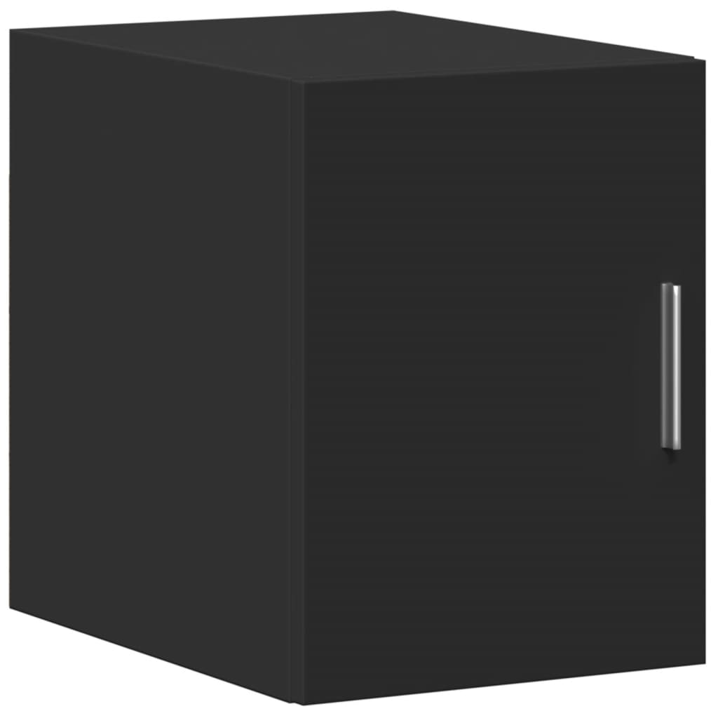 Dulap depozitare slim negru 30x42,5x225 cm lemn prelucrat GartenMobel Dekor
