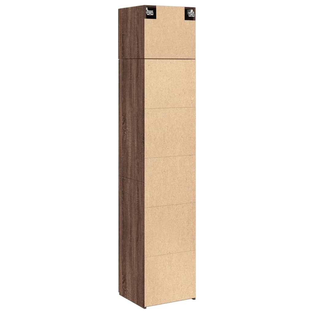 Dulap depozitare slim stejar maro 45x42,5x225 cm lemn prelucrat GartenMobel Dekor