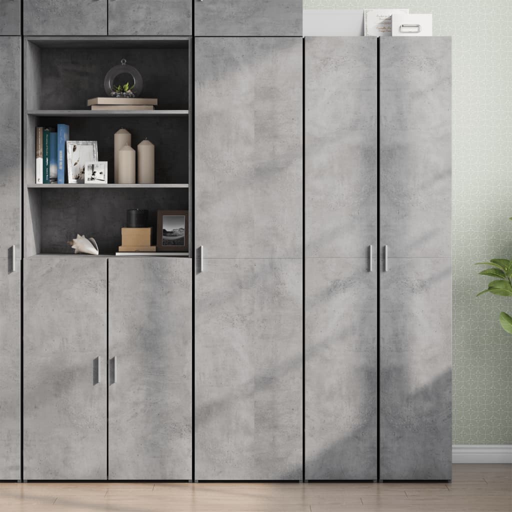 Dulap înalt, gri beton, 45x42,5x185 cm, lemn compozit GartenMobel Dekor