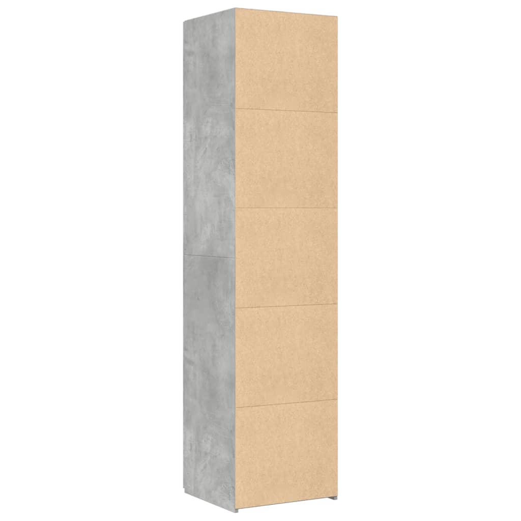 Dulap înalt, gri beton, 45x42,5x185 cm, lemn compozit GartenMobel Dekor