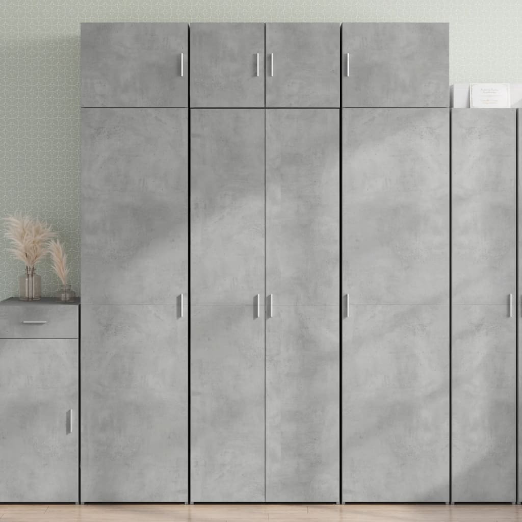 Dulap înalt, gri beton, 70x42,5x185 cm, lemn prelucrat GartenMobel Dekor