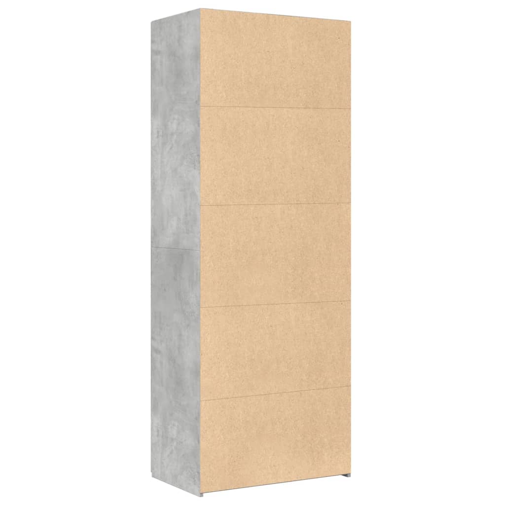 Dulap înalt, gri beton, 70x42,5x185 cm, lemn prelucrat GartenMobel Dekor