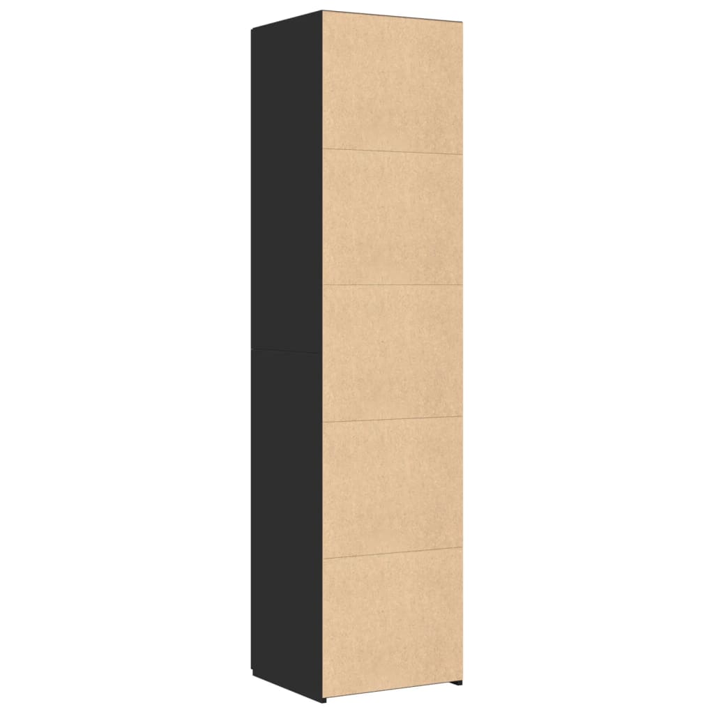 Dulap înalt, negru, 45x42,5x185 cm, lemn compozit GartenMobel Dekor