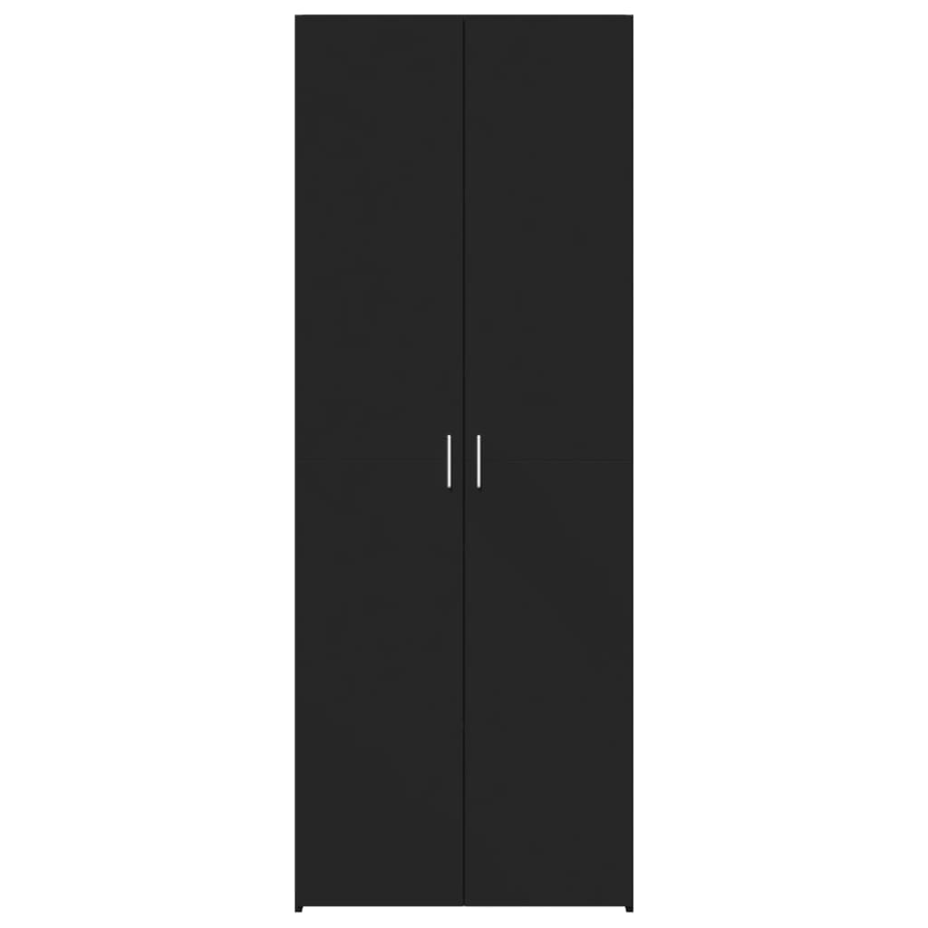 Dulap înalt, negru, 70x42,5x185 cm, lemn prelucrat GartenMobel Dekor